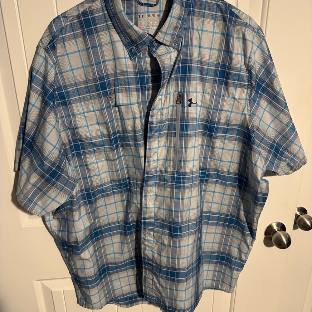 Under Armour Blue Casual Button Down Shirt